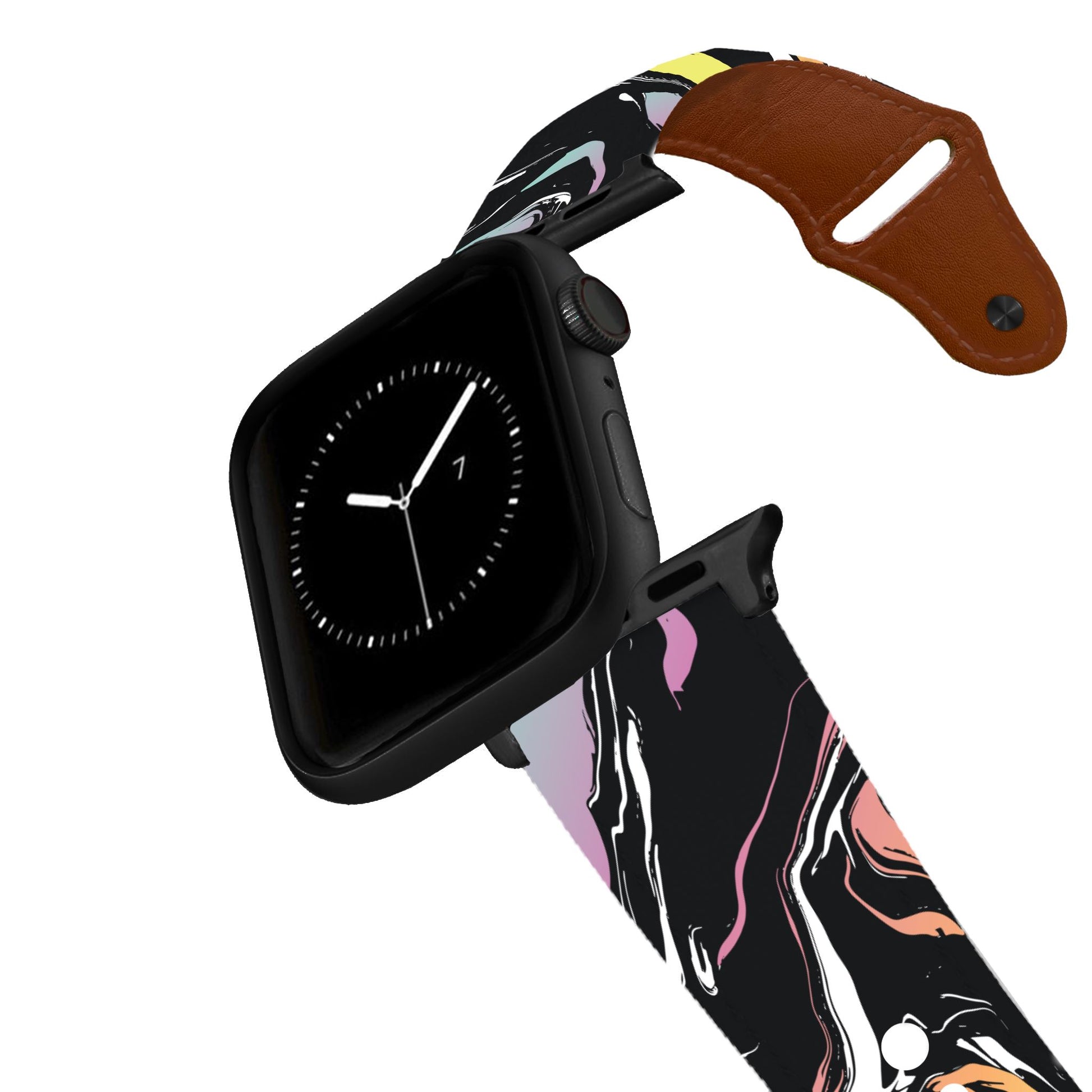 Paint Spill Leather Apple Watch Band Apple Watch Band - Leather C4 BELTS