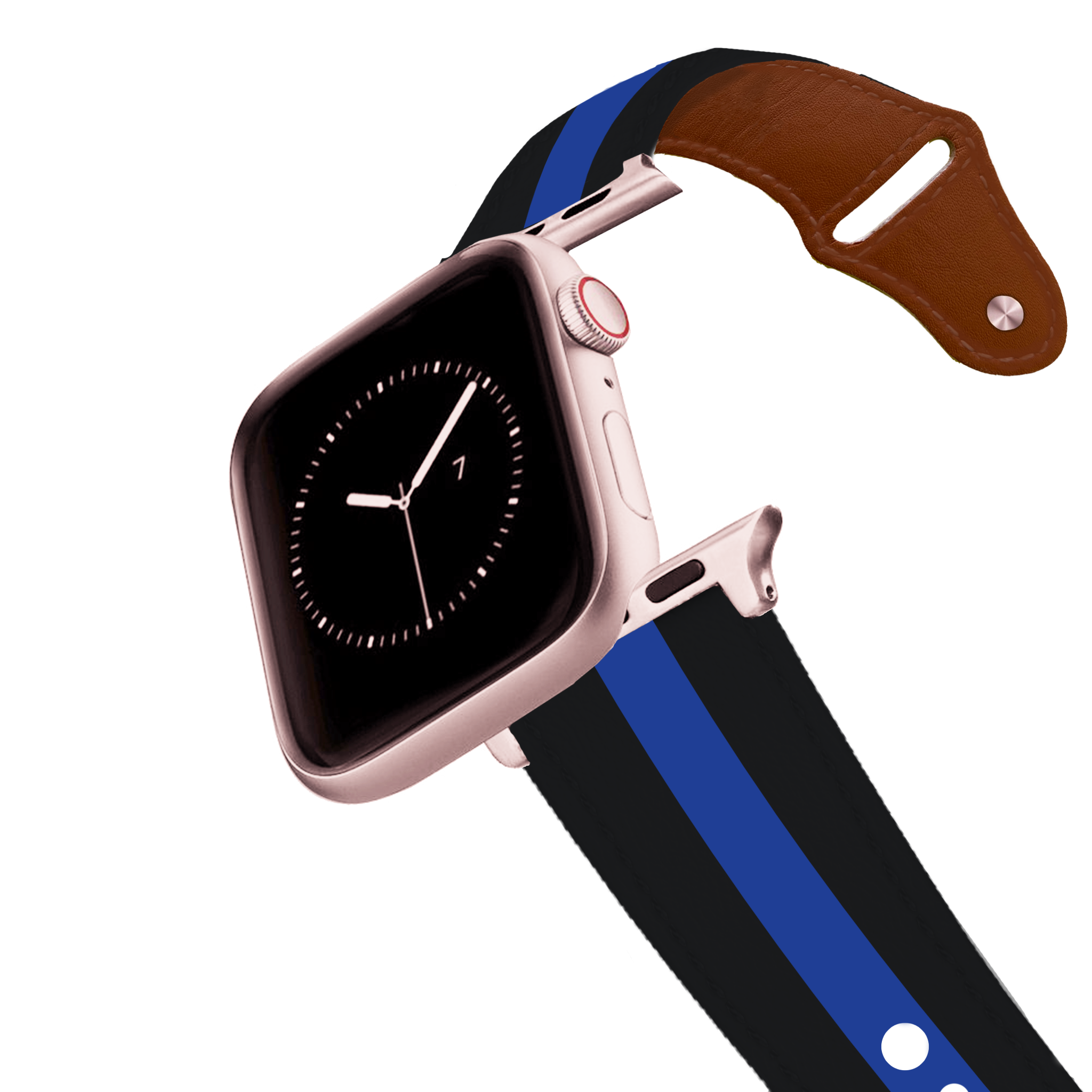 Thin Blue Line Leather Apple Watch Band C4