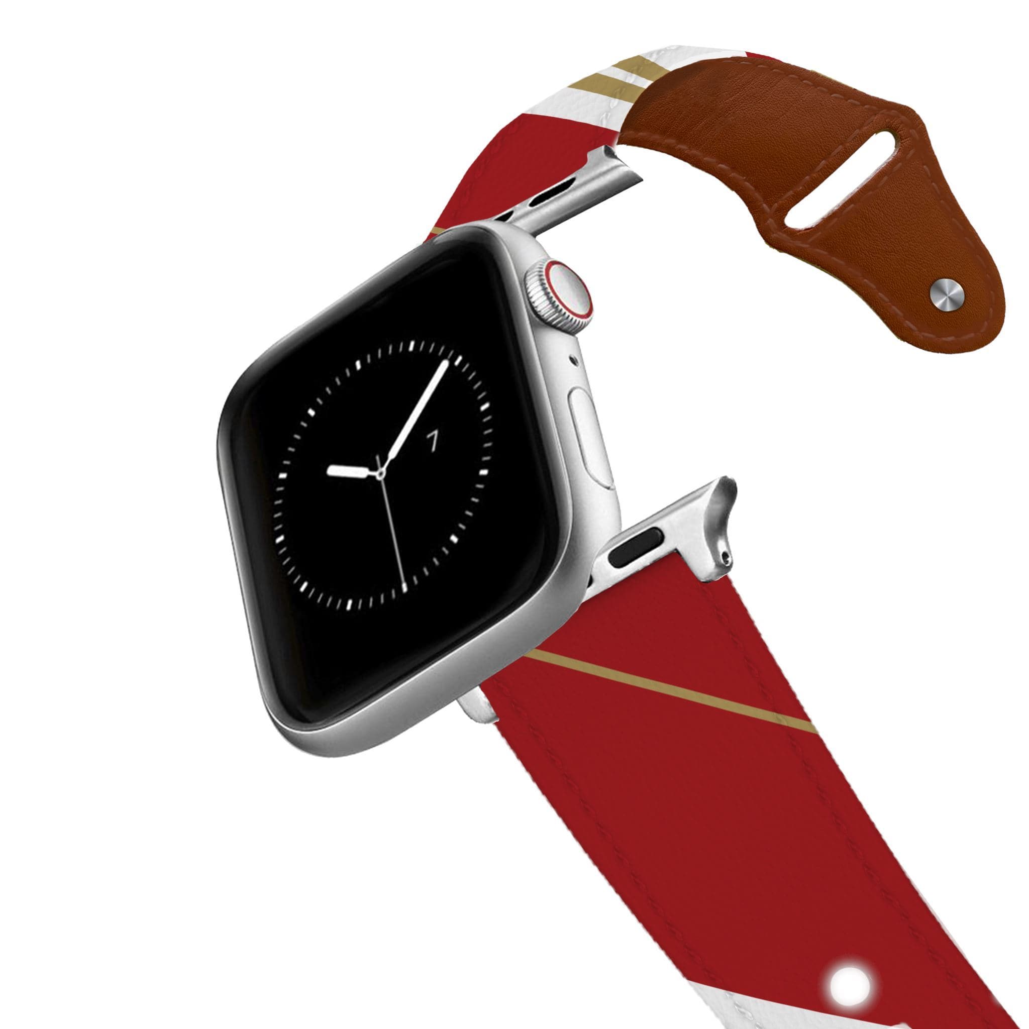San Francisco Football Color Block Team Spirit Leather Apple Watch Band Apple Watch Band - Leather C4 BELTS