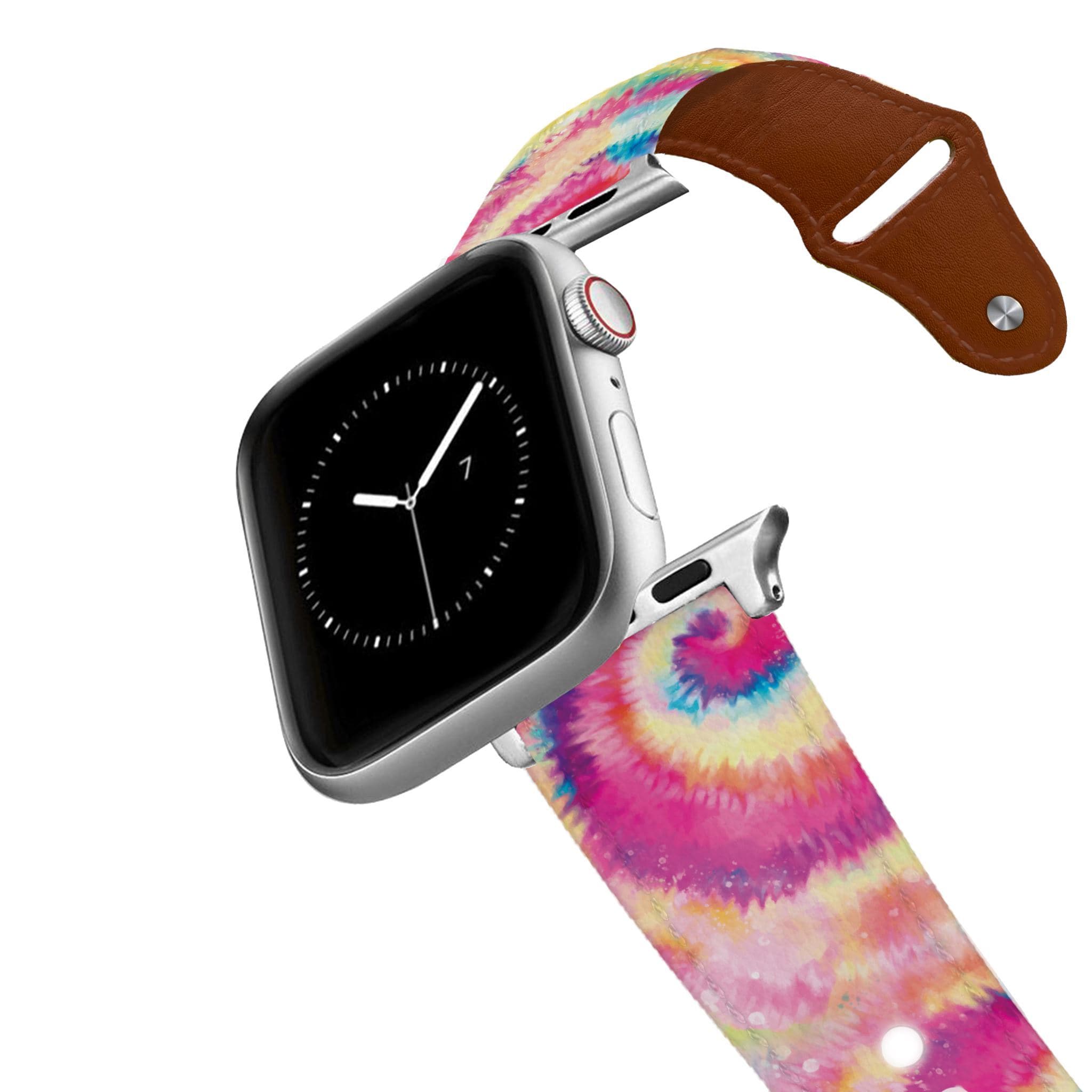 Candy Tie Dye Leather Apple Watch Band Apple Watch Band - Leather C4 BELTS