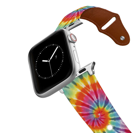 Tie Dye Swirl Leather Apple Watch Band Apple Watch Band - Leather C4 BELTS