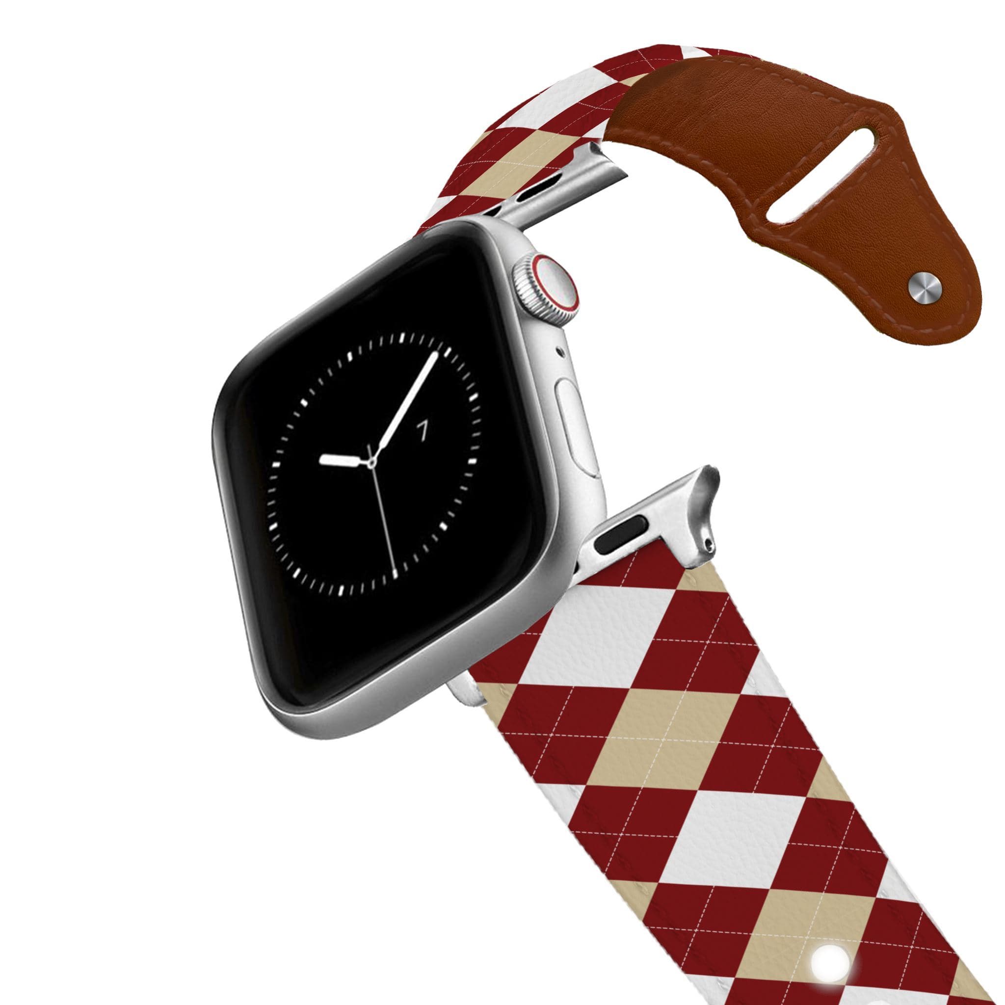 University of Oklahoma Argyle Team Spirit Leather Apple Watch Band Apple Watch Band - Leather C4 BELTS