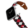 University of Wisconsin Argyle Team Spirit Leather Apple Watch Band Apple Watch Band - Leather C4 BELTS