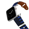 Load image into Gallery viewer, White Stripe Flag Leather Apple Watch Band Apple Watch Band - Leather C4 BELTS