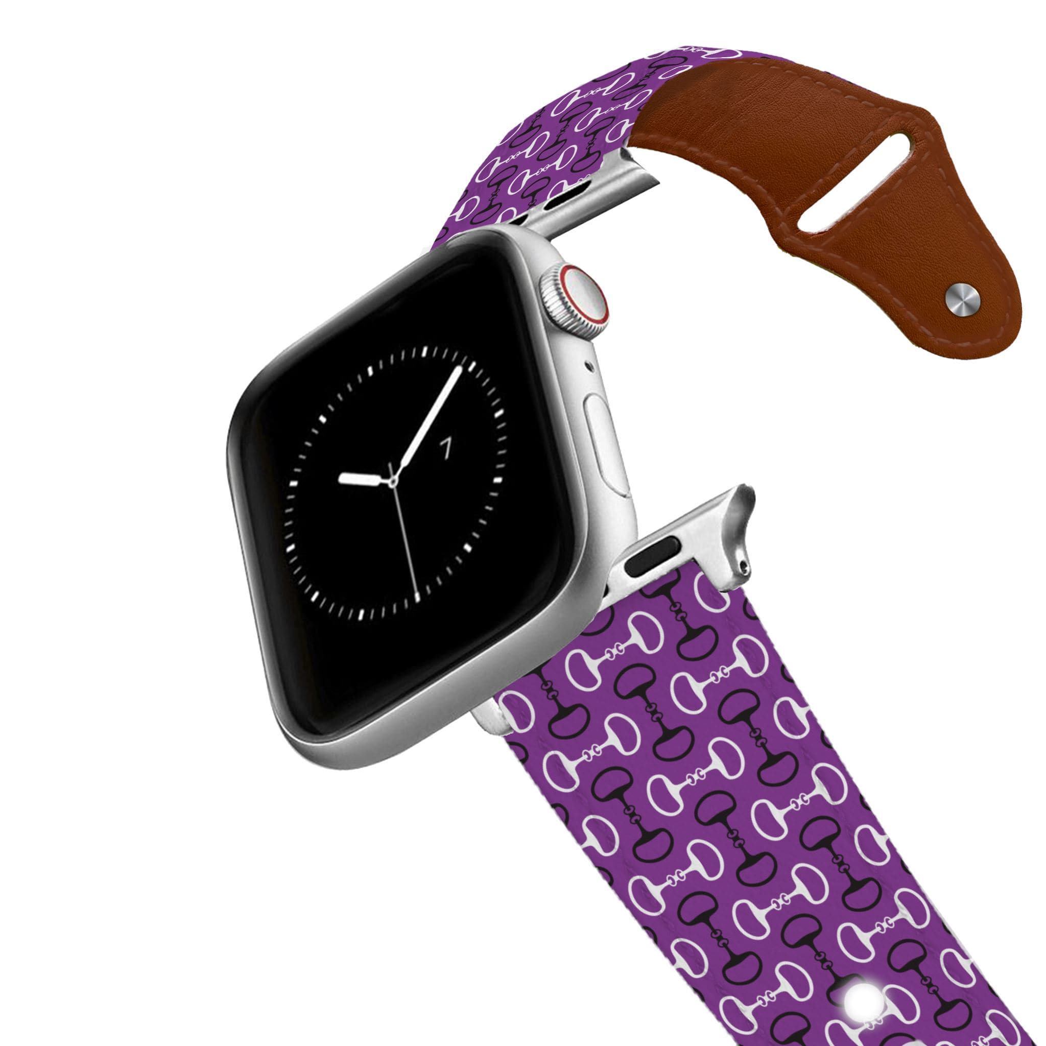 Bits Purple Leather Apple Watch Band Apple Watch Band - Leather C4 BELTS