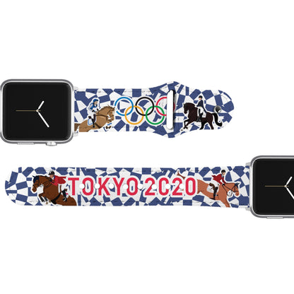 Olympic Blue Leather Apple Watch Band Apple Watch Band - Leather C4 BELTS