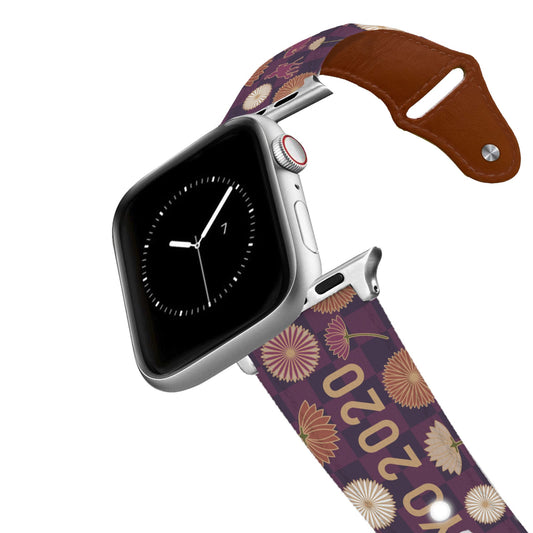 Olympic Flowers Leather Apple Watch Band Apple Watch Band - Leather C4 BELTS