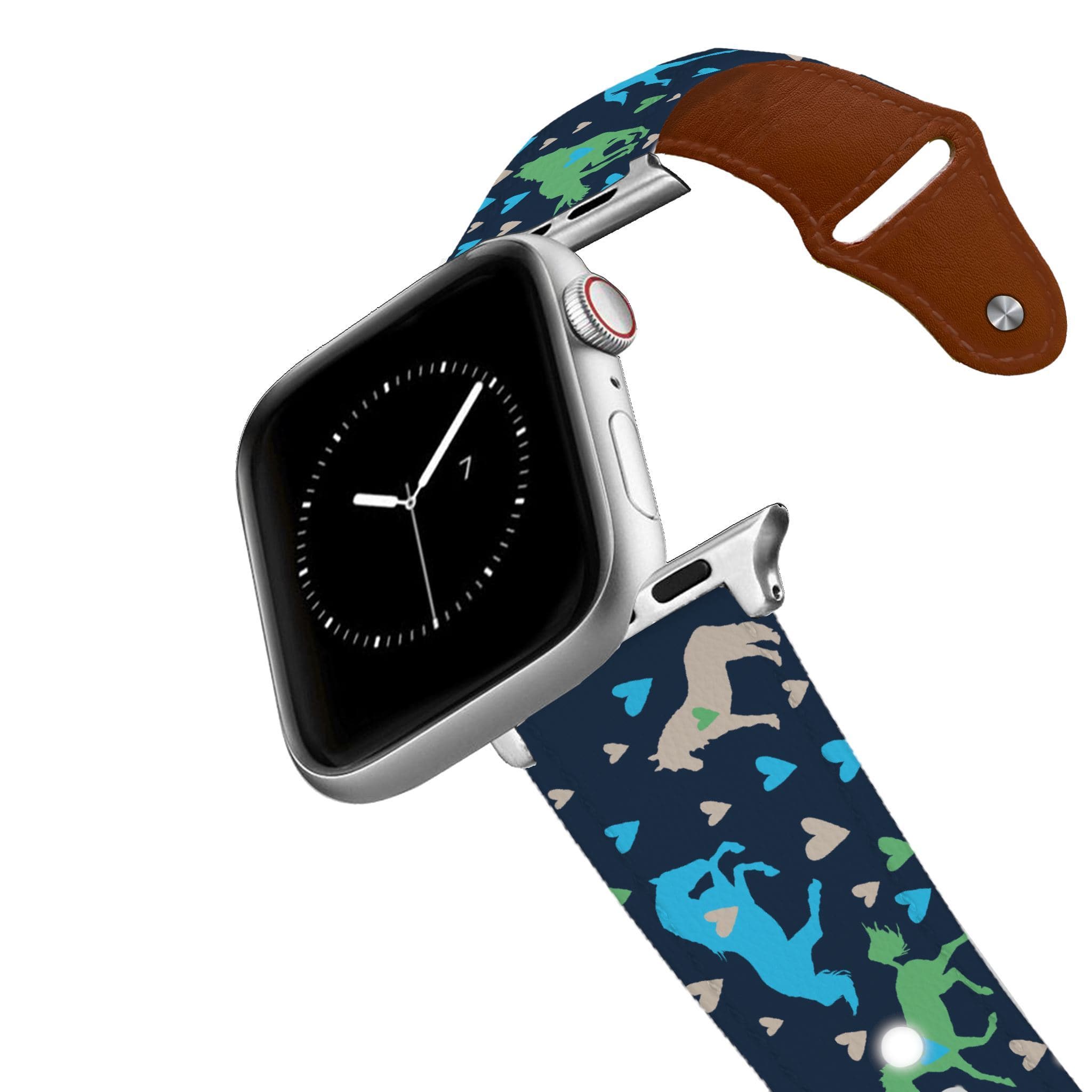 Pony Love Blue Leather Apple Watch Band Apple Watch Band - Leather C4 BELTS
