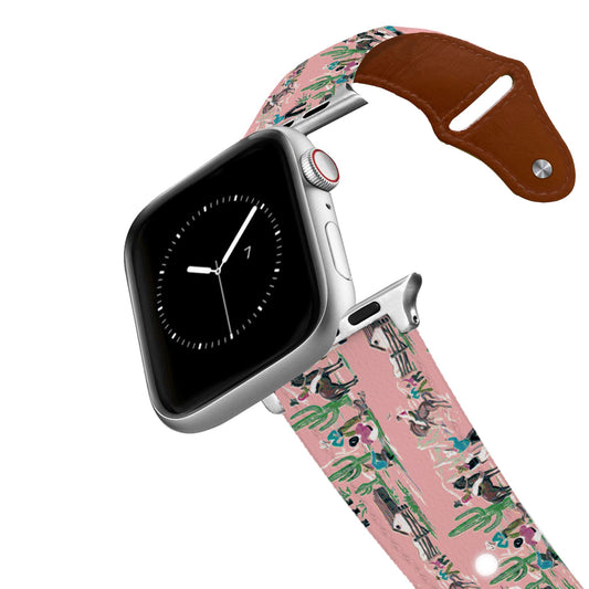 Vintage Cowboy Pink Leather Apple Watch Band Apple Watch Band - Leather C4 BELTS