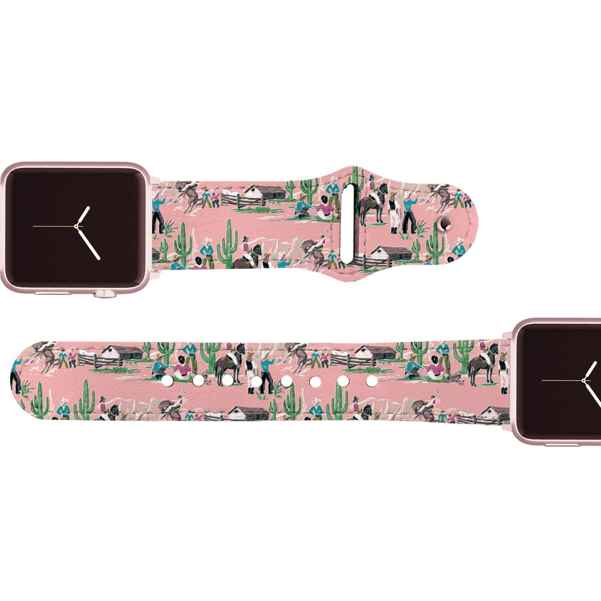 Vintage Cowboy Pink Leather Apple Watch Band Apple Watch Band - Leather C4 BELTS