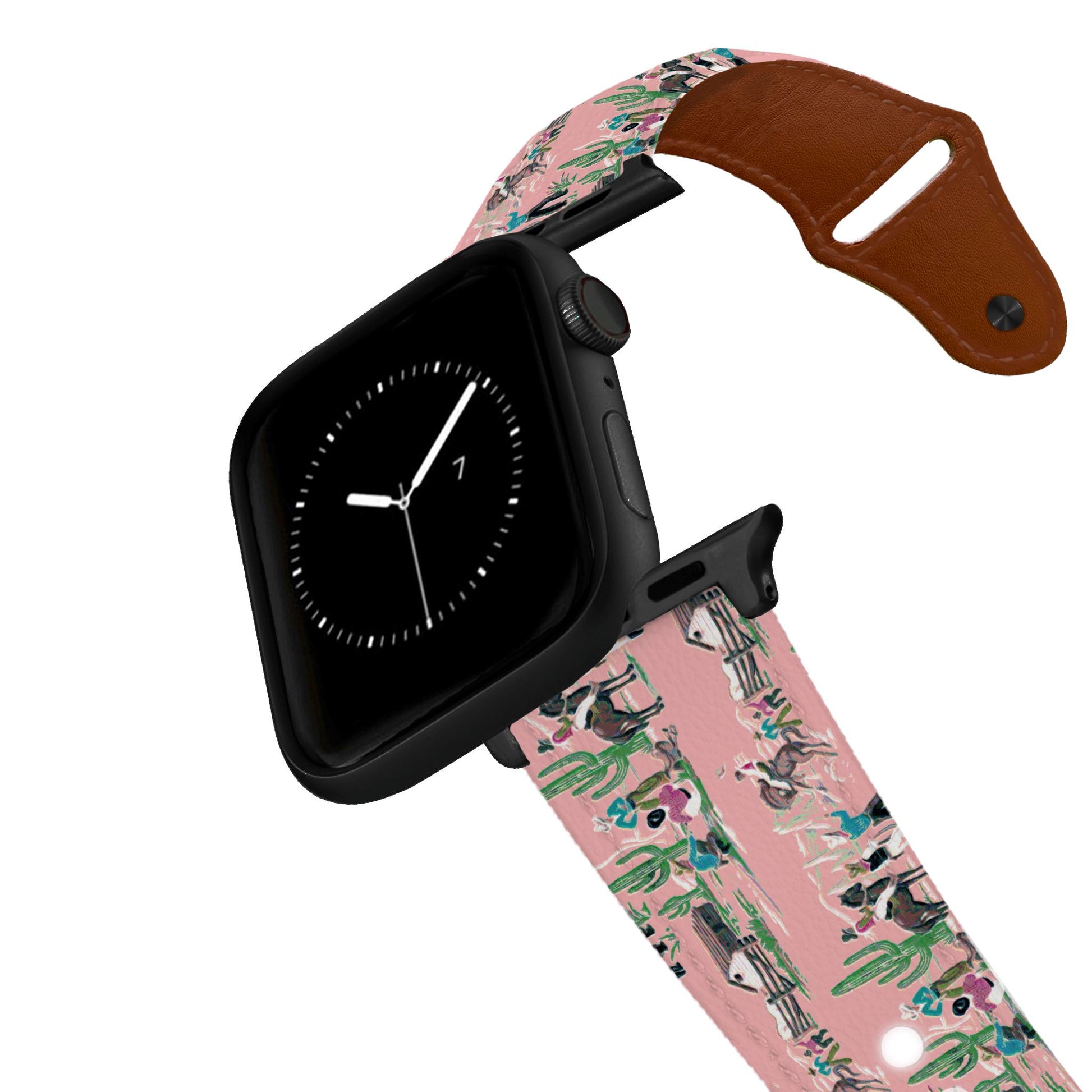 Vintage Cowboy Pink Leather Apple Watch Band Apple Watch Band - Leather C4 BELTS