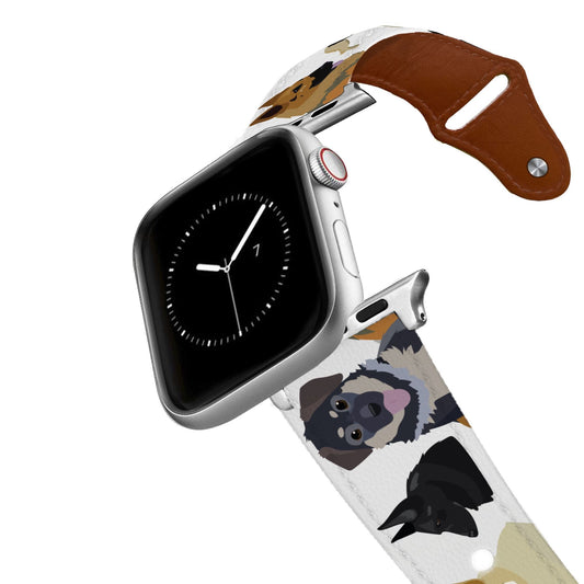 German Shepherd Leather Apple Watch Band Apple Watch Band - Leather C4 BELTS
