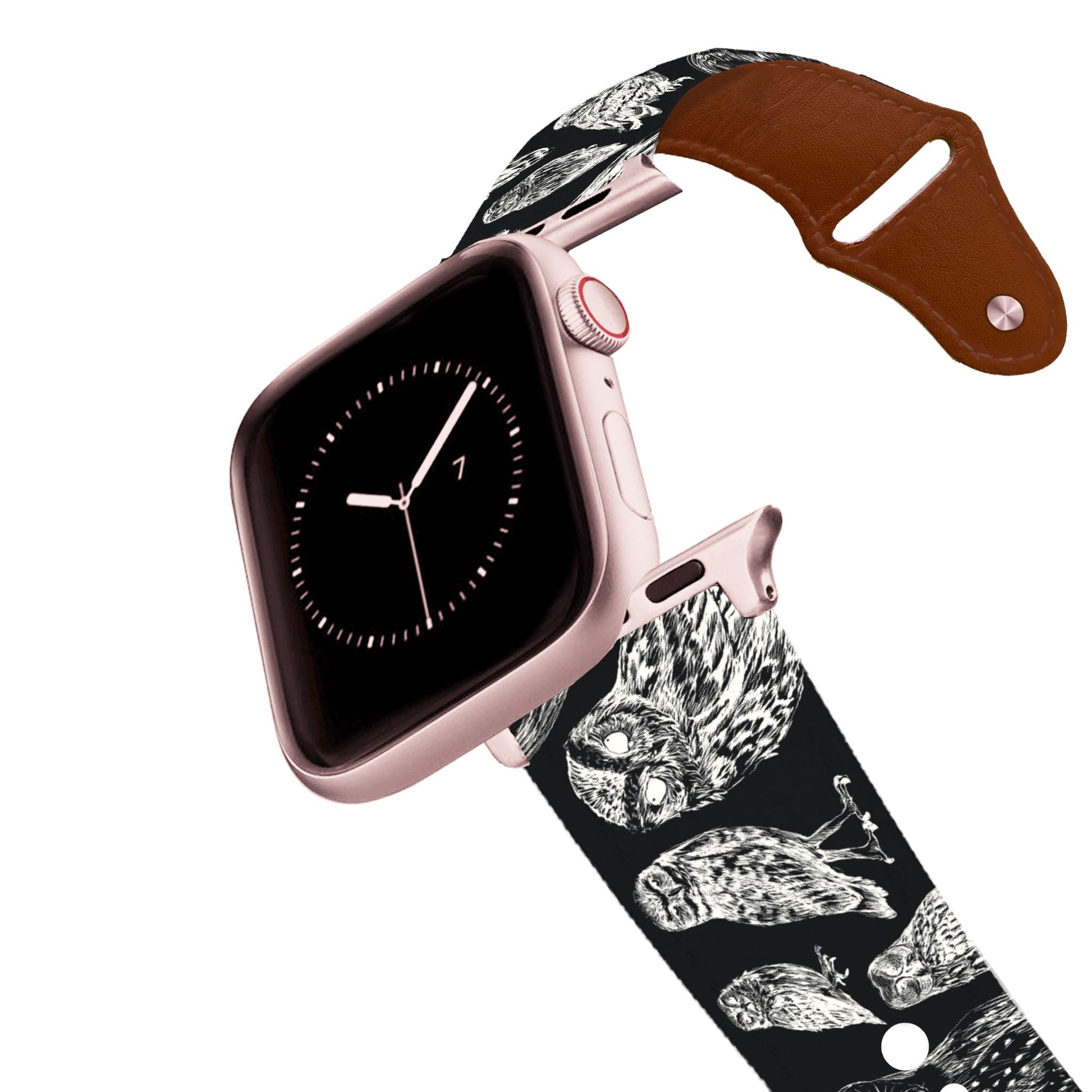 Owls Leather Apple Watch Band Apple Watch Band - Leather C4 BELTS