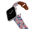 Paw Prints Americana Leather Apple Watch Band Apple Watch Band - Leather C4 BELTS