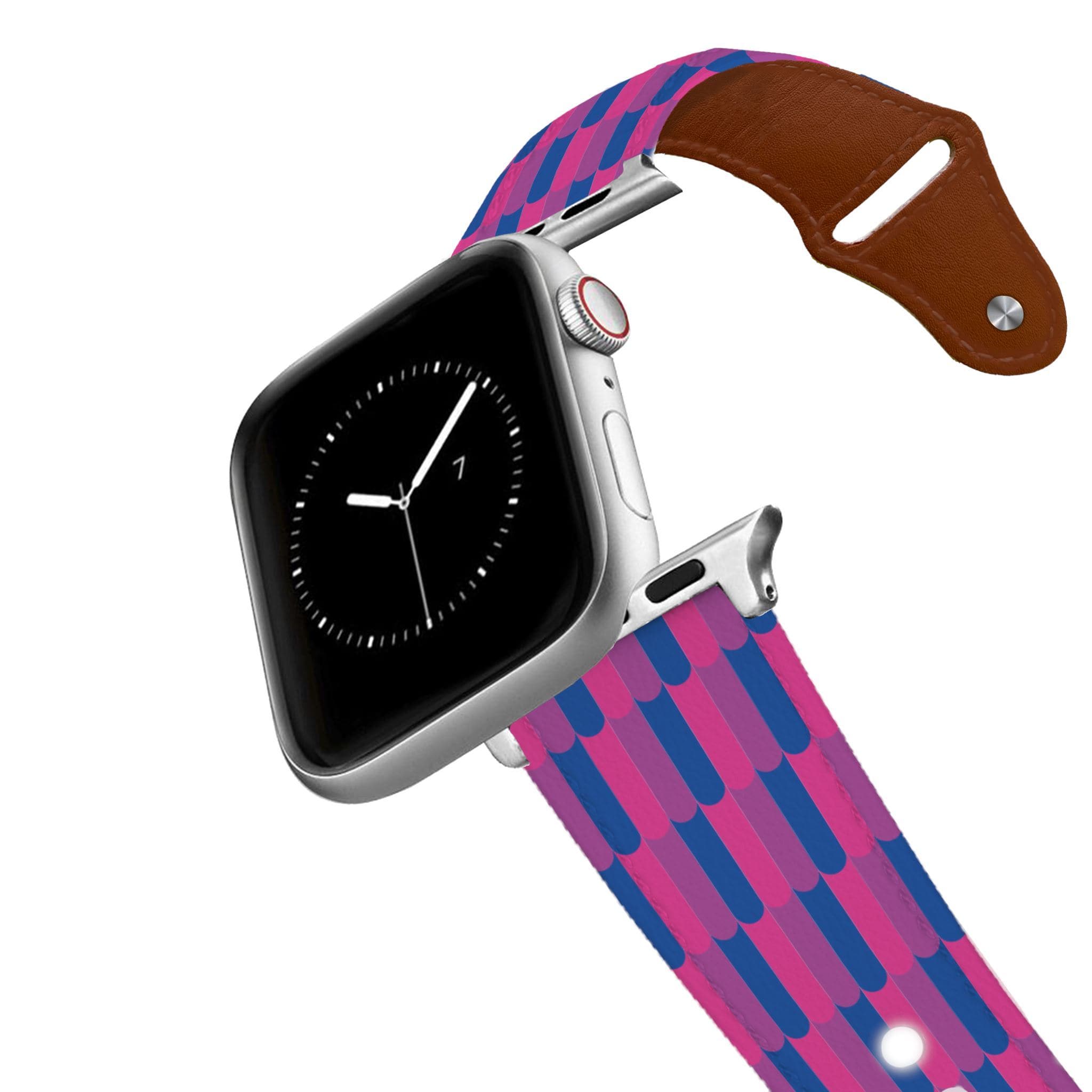 Bi Flag Retro Leather Apple Watch Band Apple Watch Band - Leather C4 BELTS