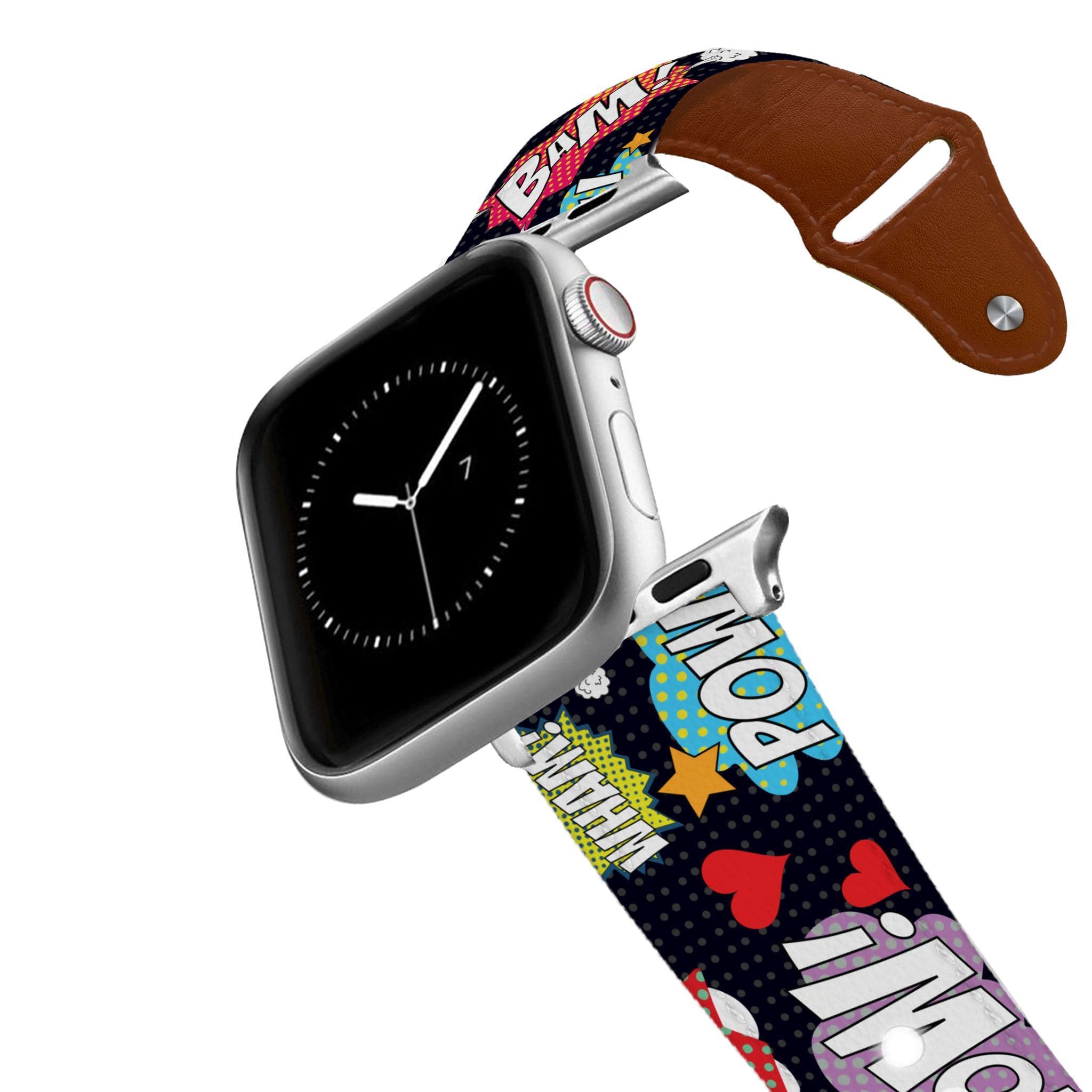 Comic Words Leather Apple Watch Band Apple Watch Band - Leather C4 BELTS