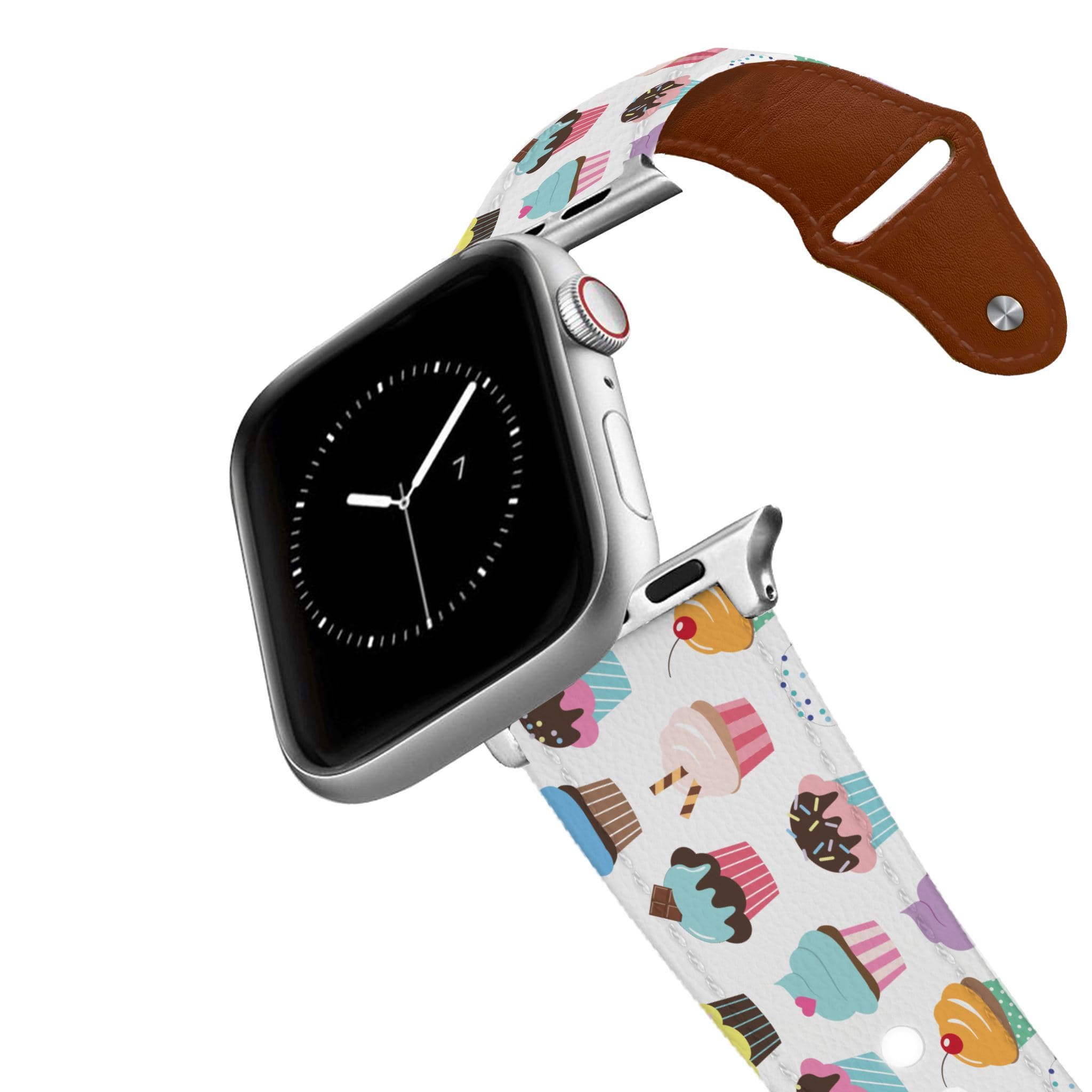 Cupcakes Time Leather Apple Watch Band Apple Watch Band - Leather C4 BELTS