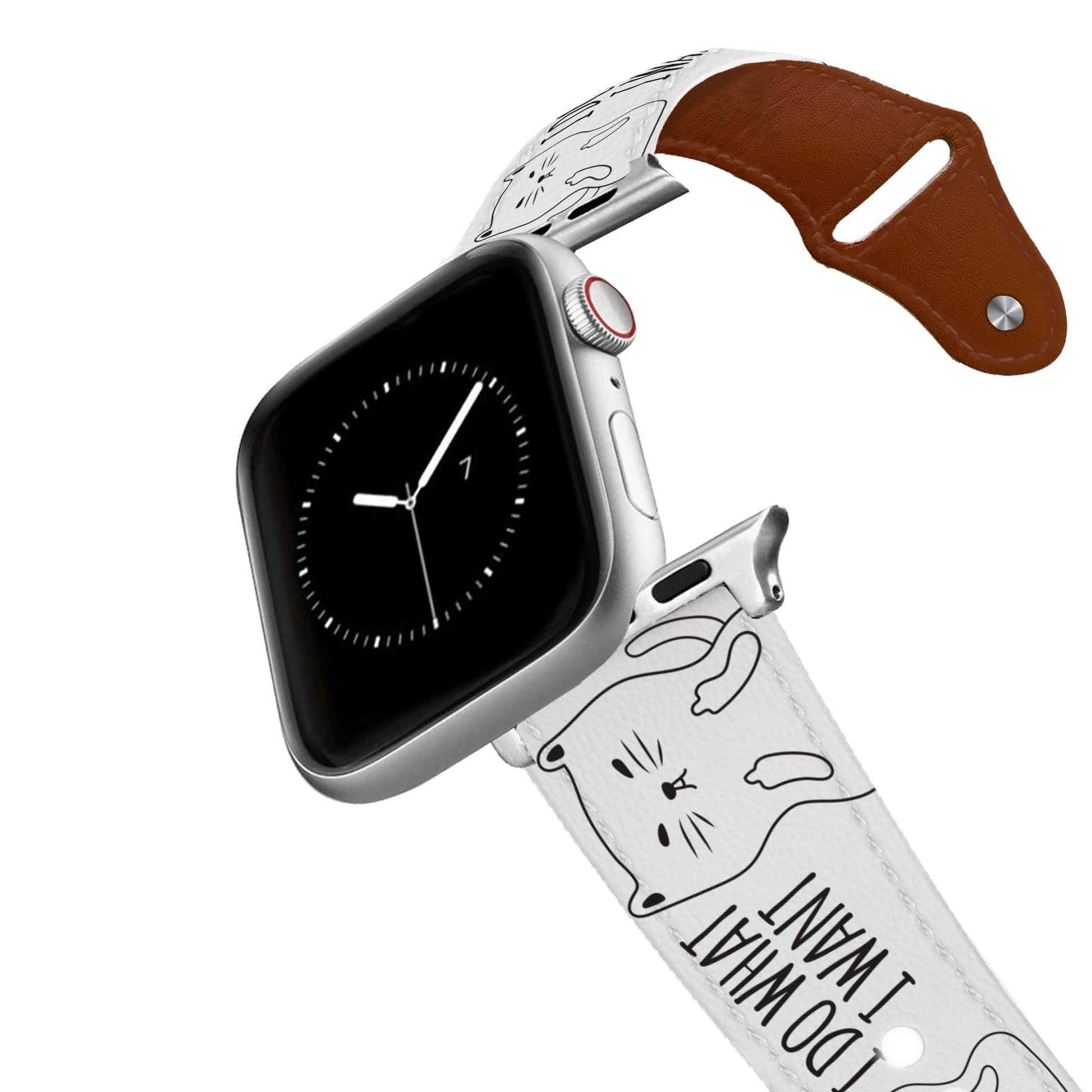 I Do What I Want Cat Leather Apple Watch Band Apple Watch Band - Leather C4 BELTS