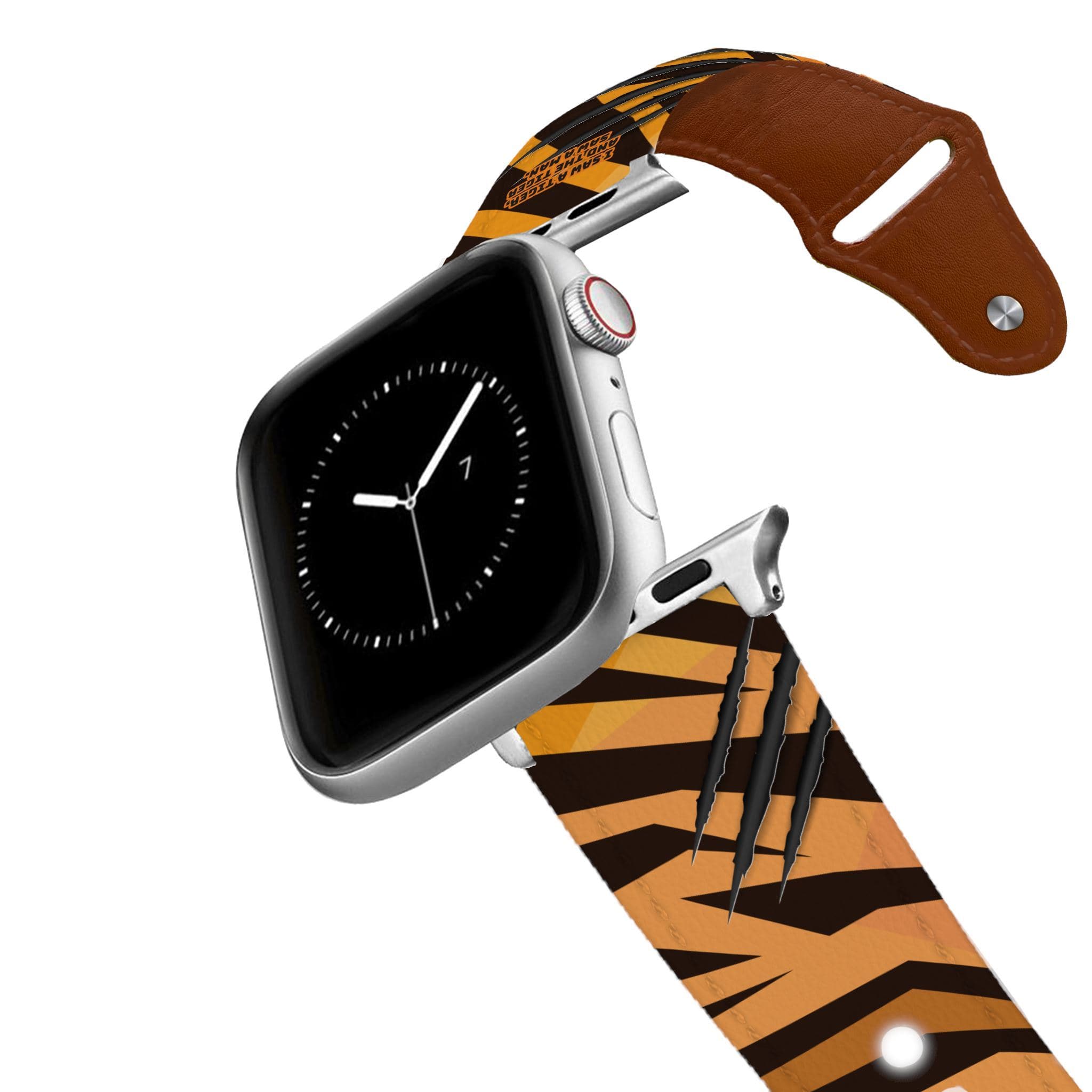 I Saw A Tiger Leather Apple Watch Band Apple Watch Band - Leather C4 BELTS