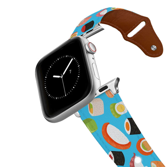 Roll With It Blue Leather Apple Watch Band Apple Watch Band - Leather C4 BELTS