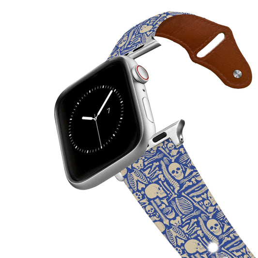 Skeleton Bones Leather Apple Watch Band Apple Watch Band - Leather C4 BELTS