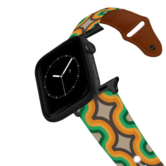 Vintage Wave Leather Apple Watch Band Apple Watch Band - Leather C4 BELTS