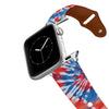 Americana Tie Dye Leather Apple Watch Band Apple Watch Band - Leather C4 BELTS