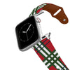 Holiday Plaid Leather Apple Watch Band Apple Watch Band - Leather C4 BELTS