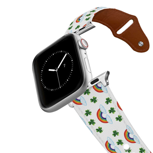 Shamrocks and Rainbows Leather Apple Watch Band Apple Watch Band - Leather C4 BELTS