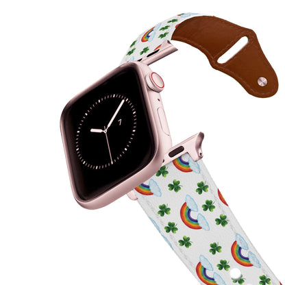 Shamrocks and Rainbows Leather Apple Watch Band Apple Watch Band - Leather C4 BELTS