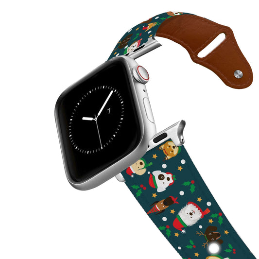 Santa Paws Leather Apple Watch Band Apple Watch Band - Leather C4 BELTS