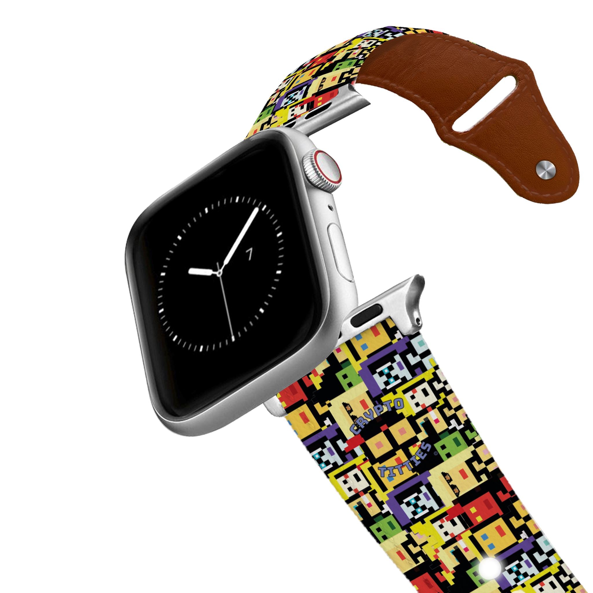 Crypto Titties - Tittie Friends Leather Apple Watch Band Apple Watch Band - Leather C4 BELTS