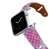Mermaid Life - Hypnotic Scales Pink Leather Apple Watch Band Apple Watch Band - Leather C4 BELTS