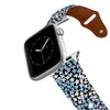SanSoleil™ - Forget Me Not Blue Leather Apple Watch Band Apple Watch Band - Leather C4 BELTS