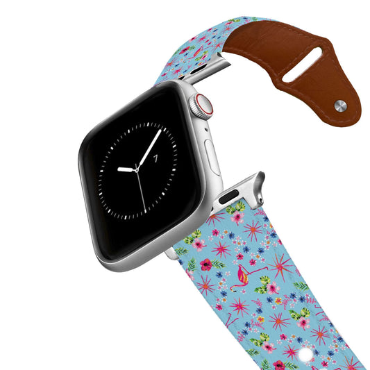 Spunkwear - Flamingos Leather Apple Watch Band Apple Watch Band - Leather C4 BELTS